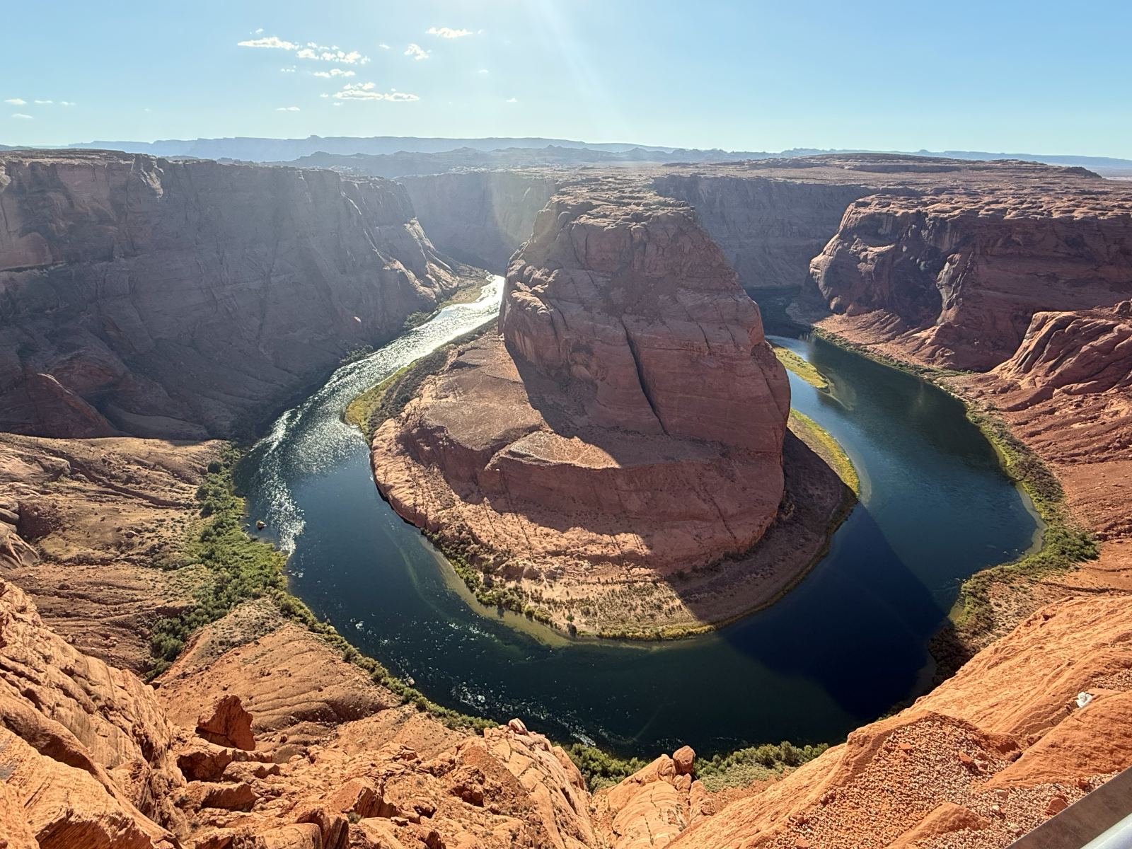 L ansa a ferro di cavallo del fiume Colorado vista dal belvedere di Horseshoe Bend