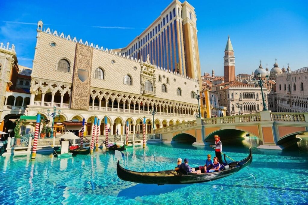 La facciata del Venetian Resort a Las Vegas