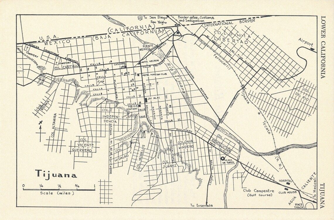 Veduta della citta di Tijuana, Baja California, Messico
